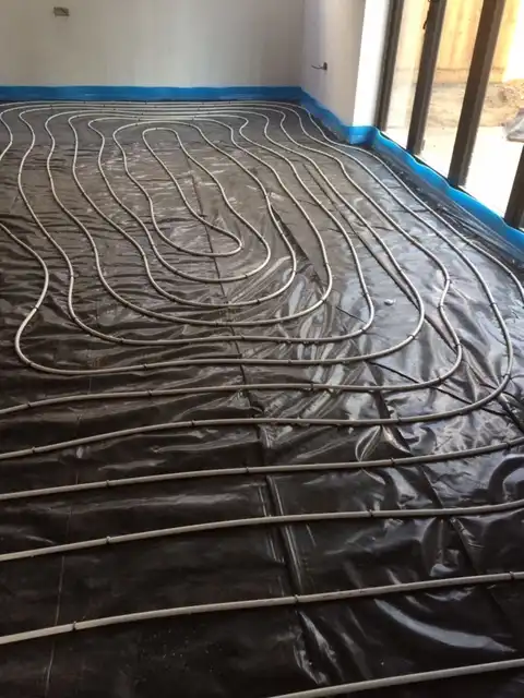 Underfloor heating - spiral effect
