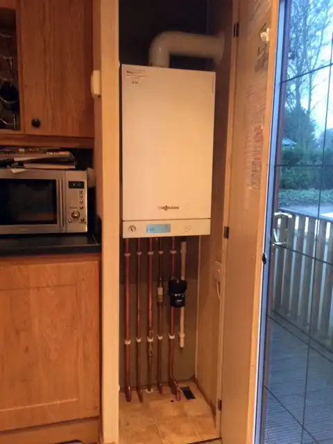 LPG boiler installed into mobile home